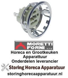 133 360541 -Lampfitting fitting G9 250V inbouw ø 47,8mm aansluiting vlaksteker 6,3mm Morreti