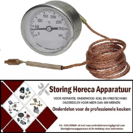 348541092 - Thermometer inbouw ø 60mm t.max. 350°C +50 tot +350°C voeler ø 6,5mm voeler L 28mm