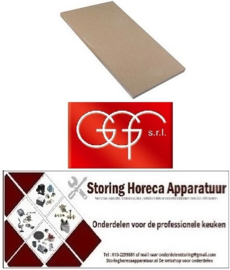 488850100 - Vuurvaststeen voor pizza oven L 610mm B 305mm H 17mm verzending uitsluitend per vrachtwagen GGF