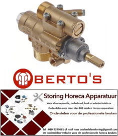 111101092 - Gaskraan type 23S/O gasingang M28x1,5 (pijp ø 20mm) BERTOS