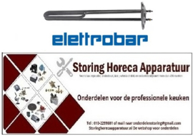 374420057 - Verwarmingselement 3000W 230V inbouw ø 47,5mm L 330mm B 33mm H 19mm pijp ø 8,4mm ELETTROBAR