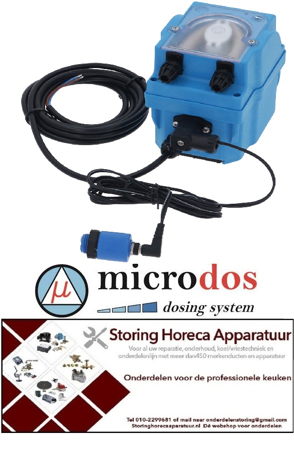 122361788 - Doseerapparaat MICRODOS geleidingsregeling 6l/h 230 VAC wasmiddel slang ø 4x6mm slang Santoprene