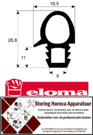 ELOMA DEURRUBBER OVEN / STEAMER HORECA EN GROOTKEUKEN APPARATUUR, REPARATIE, ONDERDELEN