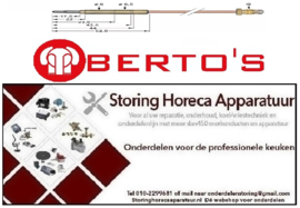 281102040 - Thermokoppel M9x1 L 500mm steekhuls ø6,0(6,5)mm BERTOS
