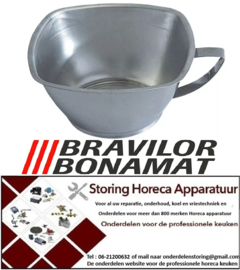 368960072 - Filterpan RVS B 175mm D 175mm H 95mm voor BRAVILOR-BONAMAT
