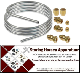 221103371 - Waakvlamleiding aluminium pijp ø 6mm dikte 1,5mm L 1220mm set