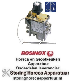 VE836101188 -Gasthermostaat type serie 630 Eurosit 110-190°C gasingang 3/8" gasuitgang 3/8" ROSINOX