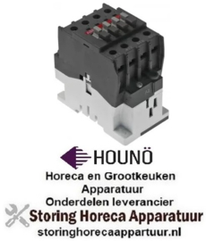 193381264 - Relais AC1 40A 24VAC (AC3/400V) 26A/11kW hoofdcontact 4NO aansluiting schroefaansluiting HOUNO