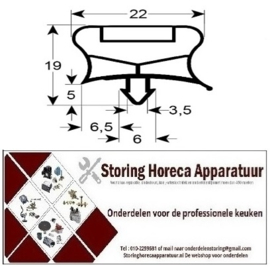 3149794 - Koeldeurrubber L1 165mm L2 600mm Steekmaat 4-zijden