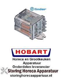 104380139 -Vermogensrelais FINDER 230VAC 16A 2CO aansluiting F6,3 overslagbevestiging HOBART