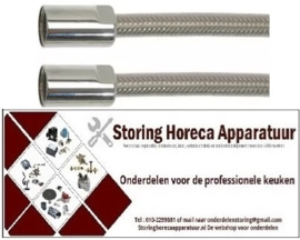 186785189 -Hand Doucheslang RVS L 1200mm t.max. 90°C met flexibel weefsel werkdruk 10bar