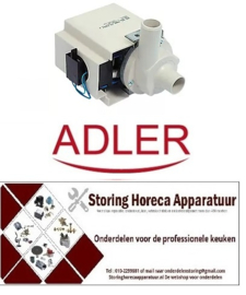 WASPOMP ADLER VAATWASSER HORECA EN GROOTKEUKEN APPARATUUR REPARATIE RESERVE ONDERDELEN