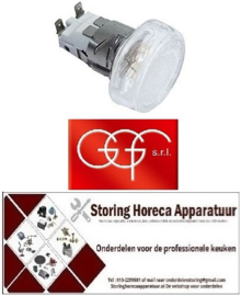 563359660 - Pizzaovenlamp inbouw ø 35,5mm 230V 25W fitting E14 temp. bestendigheid 300°C GGF