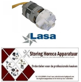 155500028 - Waspomp ingang ø 28mm uitgang ø 26mm type 2213.1912 230V 50Hz fasen 1 0,11kW LASA