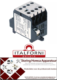 330380526 - Relais AC1 20A 230VAC (AC3/400V) 8,4A/4kW hoofdcontact 4NO aansluiting schroefaansluiting  ITALFORNI