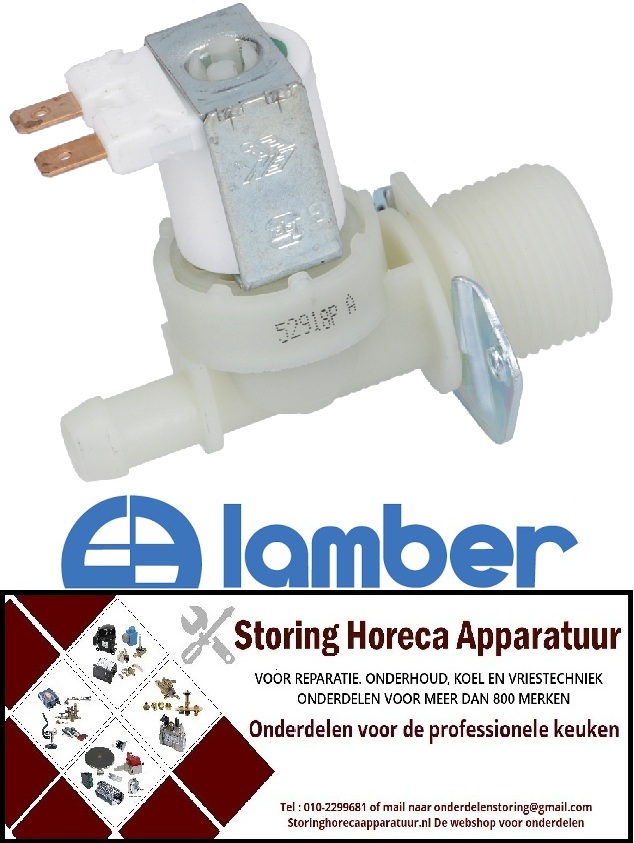 WATERINLAAT/MAGNEETVENTIEL LAMBER VAATWASSER HORECA EN GROOTKEUKEN REPARATIE ONDERDELEN