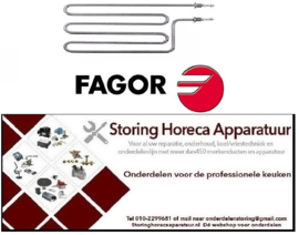 161420157 -Verwarmingselement 2750W 230V VC 1 L 298mm B 150mm L1 46mm L2 252mm B1 98mm B2 52mm draad 1/4" FAGOR