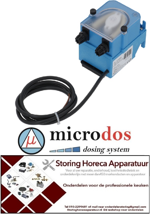 673361618 - Doseerapparaat MICRODOS frequentieregeling 3l/h 230 VAC wasmiddel slang ø 4x6mm slang Santoprene