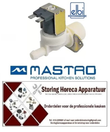 113373017 -Magneetventiel enkel recht 230VAC ingang 3/4" uitgang 11,5mm DN10 ELBI Mastro