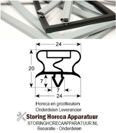 23129195 - Deurrubber op maat gemaakt 1418mm x 613mm Bonnet