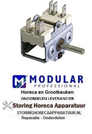 100300001 -Nokkenschakelaar voorzetschakelaar schakelvolgorde 0-1 16A as ø 6x4,6mm Modular