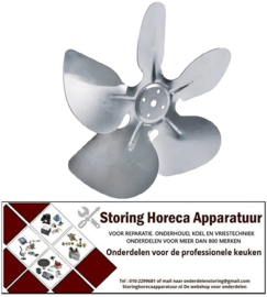 643601282 - Ventilatorblad zuigend ø 200mm ventilatorblad bevestiging 25,4mm vleugelhoek 34°
