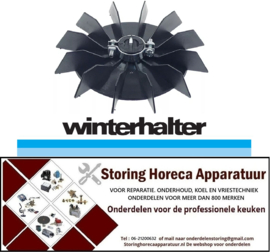 P393698506 - Ventilatorblad ø 142mm asafname ø 15mm messen 12 - waspomp vaatwasser GS 502 WINTERHALTER