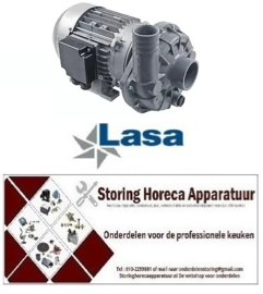 926500023 - Waspomp ingang ø 63mm uitgang ø 47mm type 1225.2725 230/400V 50Hz fasen 3 1,1kW 1,5PS L 335mm voor vaatwasser LASA
