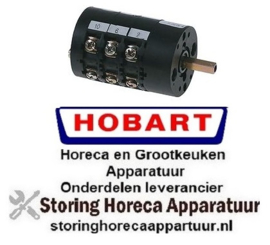 487300326 -Draaischakelaar contactset 6 0-1-2-3 type 400V 12A as ø 5x5mm as L 18mm HOBART
