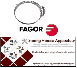257417693 -Verwarmingselement 9000W 230V VC 3 ID ø 504mm OD ø 516mm L 535mm H 130mm B1 156mm H1 35mm FAGOR
