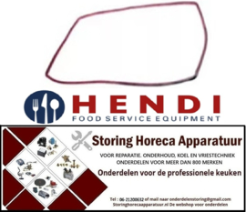 609900394 - Oven deurrubber L 370mm B 640mm 6 haken buitenmaat HENDI