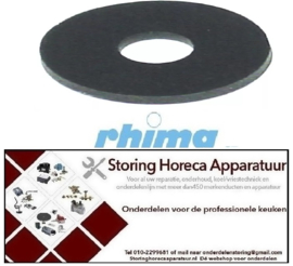 075511943 -Vlakpakking rubber OD ø 24mm ID ø 8mm materiaaldikte 2mm RHIMA