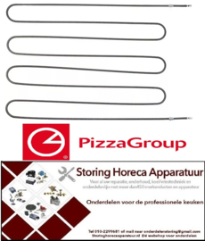 401419072 - Verwarmingselement 2800W 230V L 645mm B 550mm draad 1/4" PIZZA GROUP