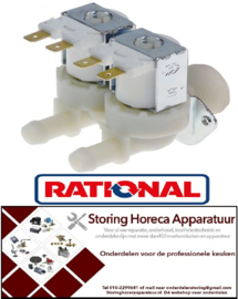 832370021 - Magneetventiel dubbel recht 230V ingang voor oven RATIONAL
