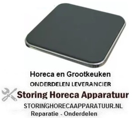 VE144490074 - Kookplaat maat 300x300mm 4000W 400V met oversteekrand aansluiting 4 schroefklemmen