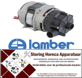 785500417 - Waspomp ingang ø 28mm uitgang ø 28mm type C904 230V 50Hz fasen 1 0,15kW 0,2PS L 200mm voor professionele glazen spoelmachine LAMBER