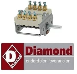 988300080 -Nokkenschakelaar 2 schakelstanden 4NO schakelvolgorde 0-1 16ADIAMOND EUROPE : E60/F10-3T-230/3DIAMOND EUROPE : E60/F10-3T-230/3 as ø 6x4,6mm as L 23mm
