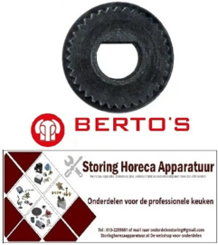 991112175 - Knop adapter as ø 8x6,5mm L 0mm voor BERTOS