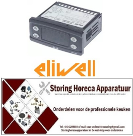 100379837 - Elektronische regelaar ELIWELL type IDPlus 961 model IDP17D0300000 inbouwmaat 71x29mm 12V