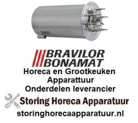 500417210 -Doorstroomverwarmer 13065W 240V ø 125mm L 245mm passend voor BONAMAT B40 BRAVILOR BONAMAT