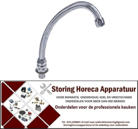 669547901 - Uitloop kraan aansluiting 1/2" OD pijp ø 18mm uitsteeksel 200mm totale hoogte 240mm