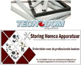 453900947 - Koeldeurrubber 455mm L 625mm steekmaat TECNODOM