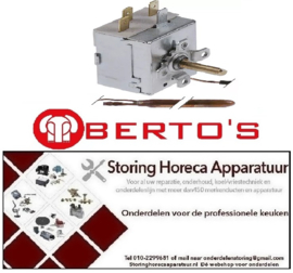 504390683 -Thermostaat t.max. 86°C instelbereik 0-86°C 1-polig 1CO 16A voeler ø 6,5mm voeler L 98mm BERTOS