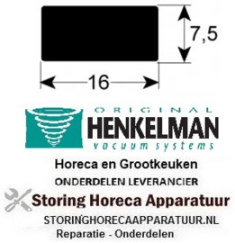 8060320200 - Pakking voor sealbalk boven B 16mm H 7,5mm silicone per meter voor vacumeerapparaat HENKELMAN