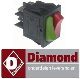 71660433 - Wipschakelaar inbouwmaat 30x22mm rood-groen voor snijmachine DIAMOND 250/B-CE