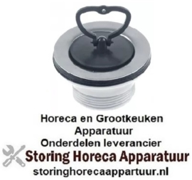 029515141 -  Afvoerventiel grootte 1 1/2" AD ø 70mm RVS-kunststof met stop