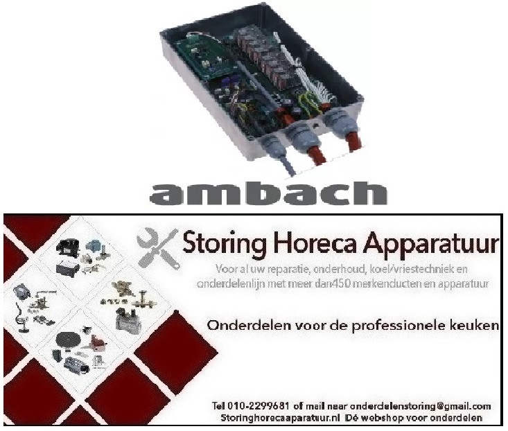 174401935 - Printplaat voor kantelbare pan L 225mm B 150mm kabellengte 700mm met behuizing AMBACH