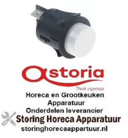 387347264 -Drukschakelaar tastend inbouwmaat ø25mm rond wit 1NO 250V 16A aansluiting vlaksteker 6,3mm ASTORIA CMA