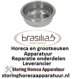 200529014 -Koffiefilter ø 70mm inbouw ø 60mm H 21mm kopjes 2 hoeveelheid koffie 12g gaten ø 0,3mm rond  BRASILA