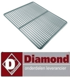 989GRP-PM - Gerilsaniseerde rooster GN 2/1 voor kast 700-1400 liter , DIAMOND ID70/HE